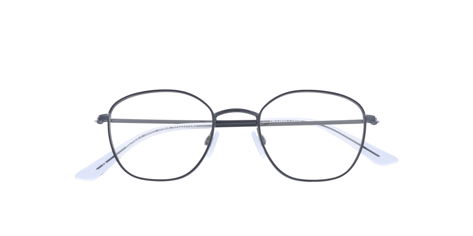 Henley Shiny Black MetalEyeglass Frames for Glasses Direct, Closed View