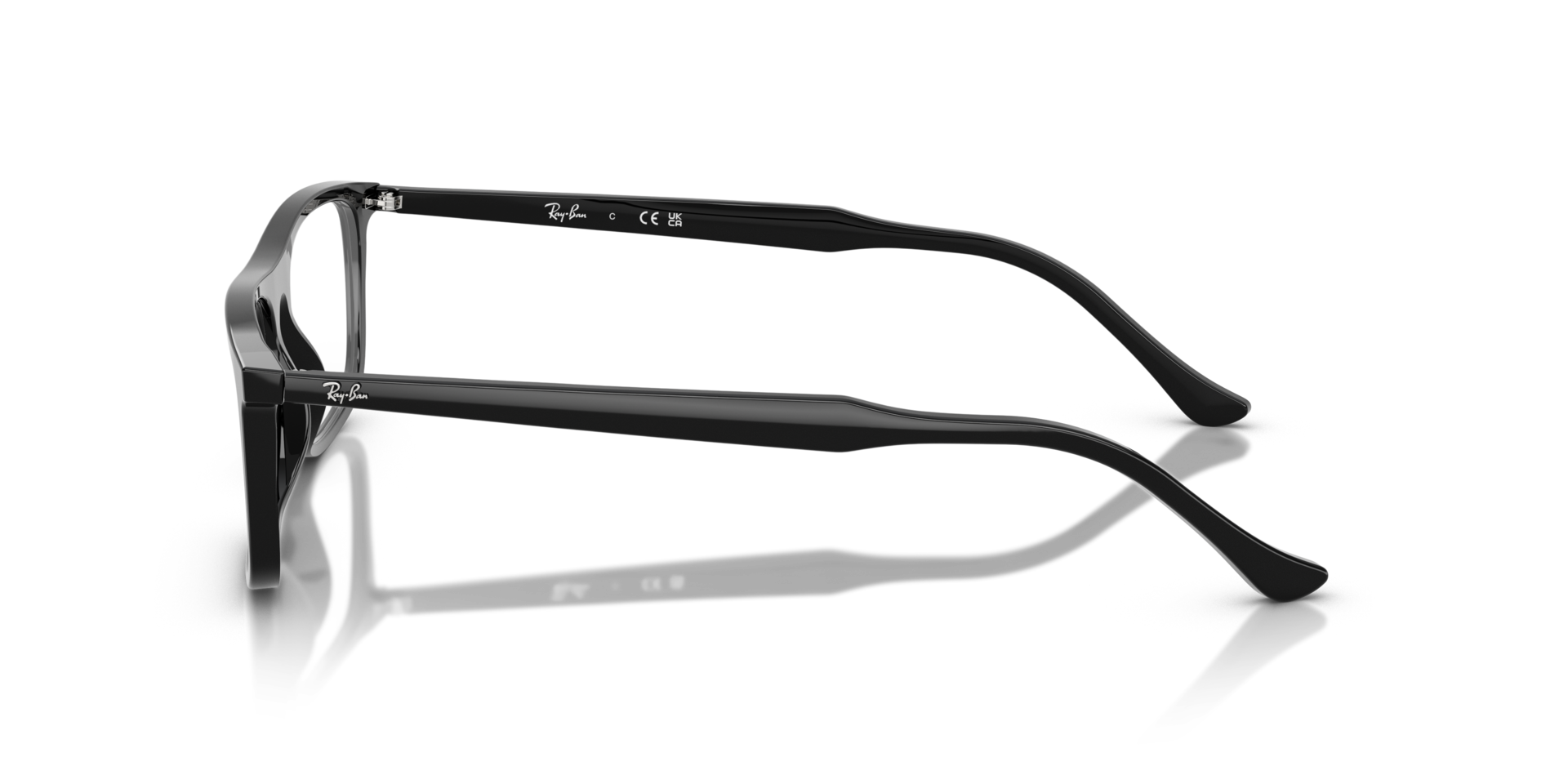 RB5440 Optics Black AcetateEyeglass Frames for Glasses Direct, Side View