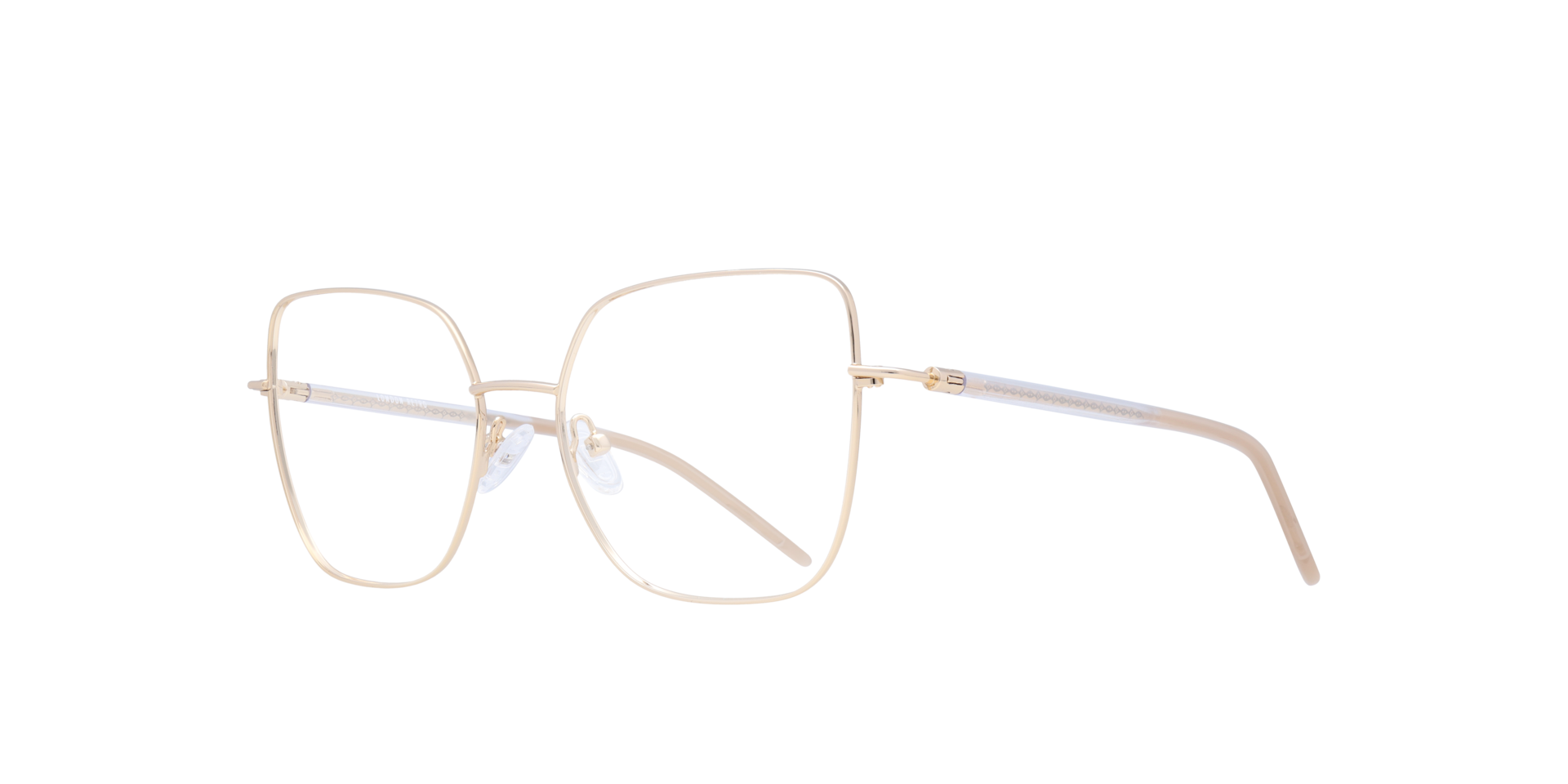 Golders Gold MetalEyeglass Frames for Glasses Direct, Angle View