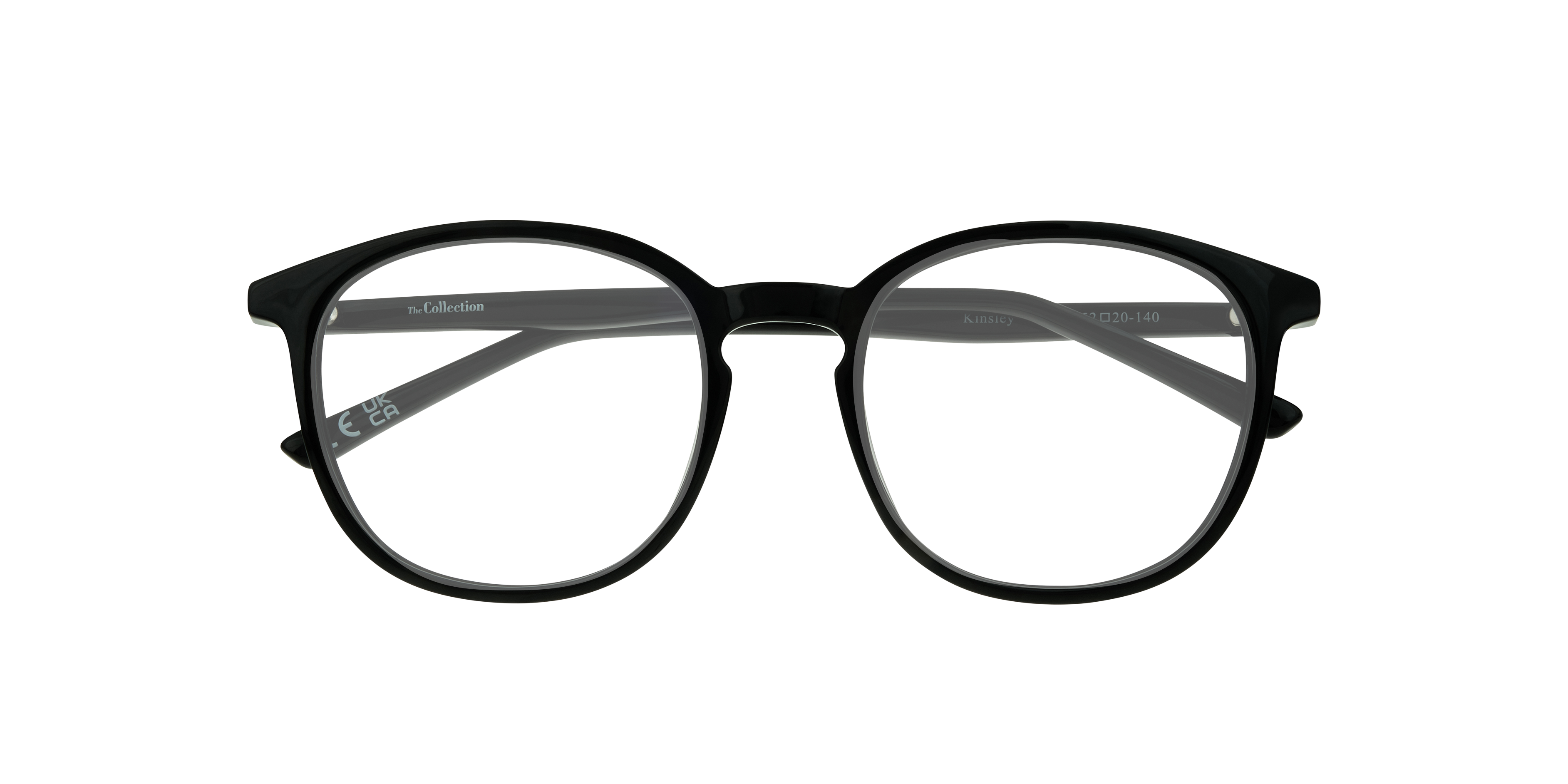 Kinsley Black PlasticEyeglass Frames for Glasses Direct, Closed View