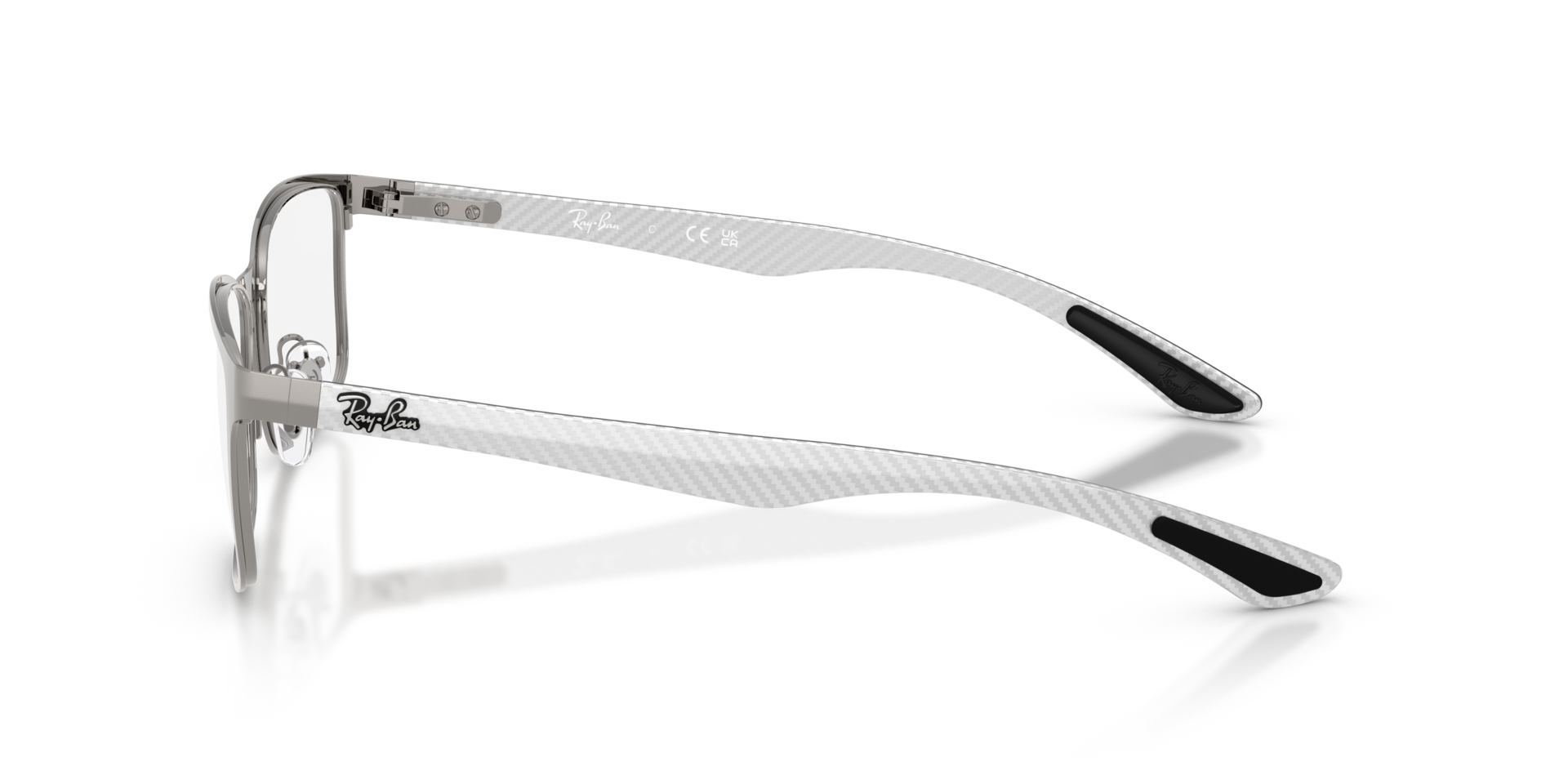 RB8424 Optics Gunmetal MetalEyeglass Frames for Glasses Direct, Side View