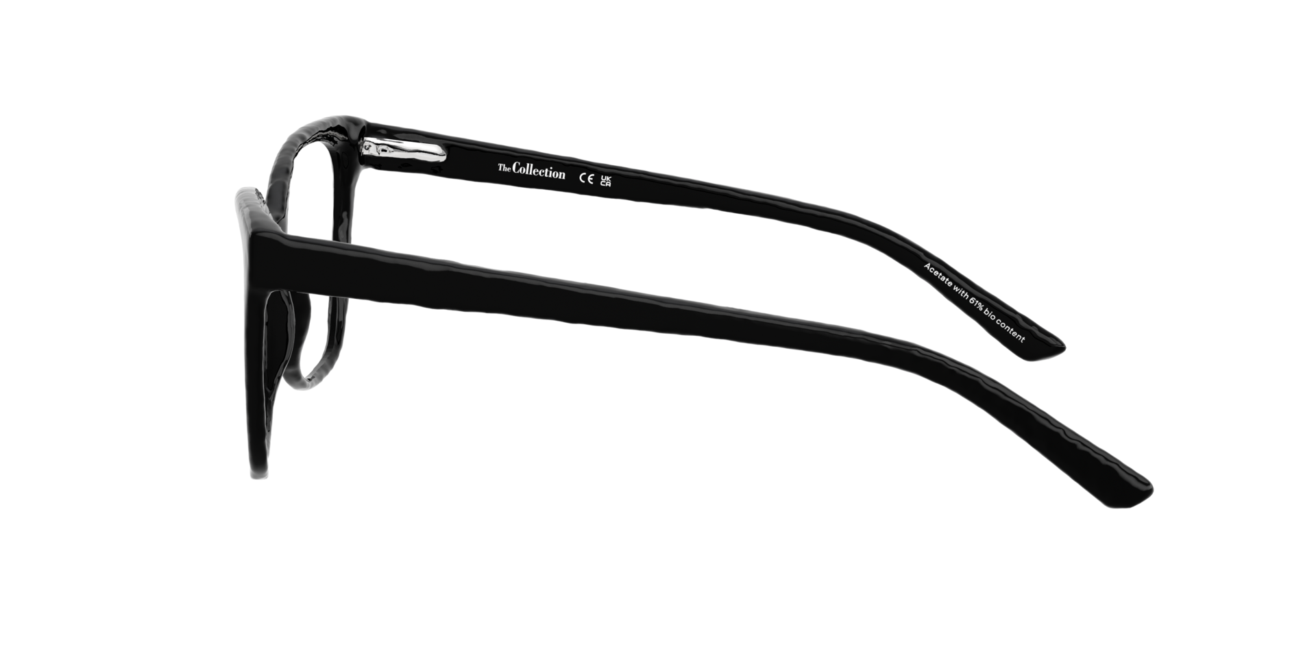 Megan Black AcetateEyeglass Frames for Glasses Direct, Side View