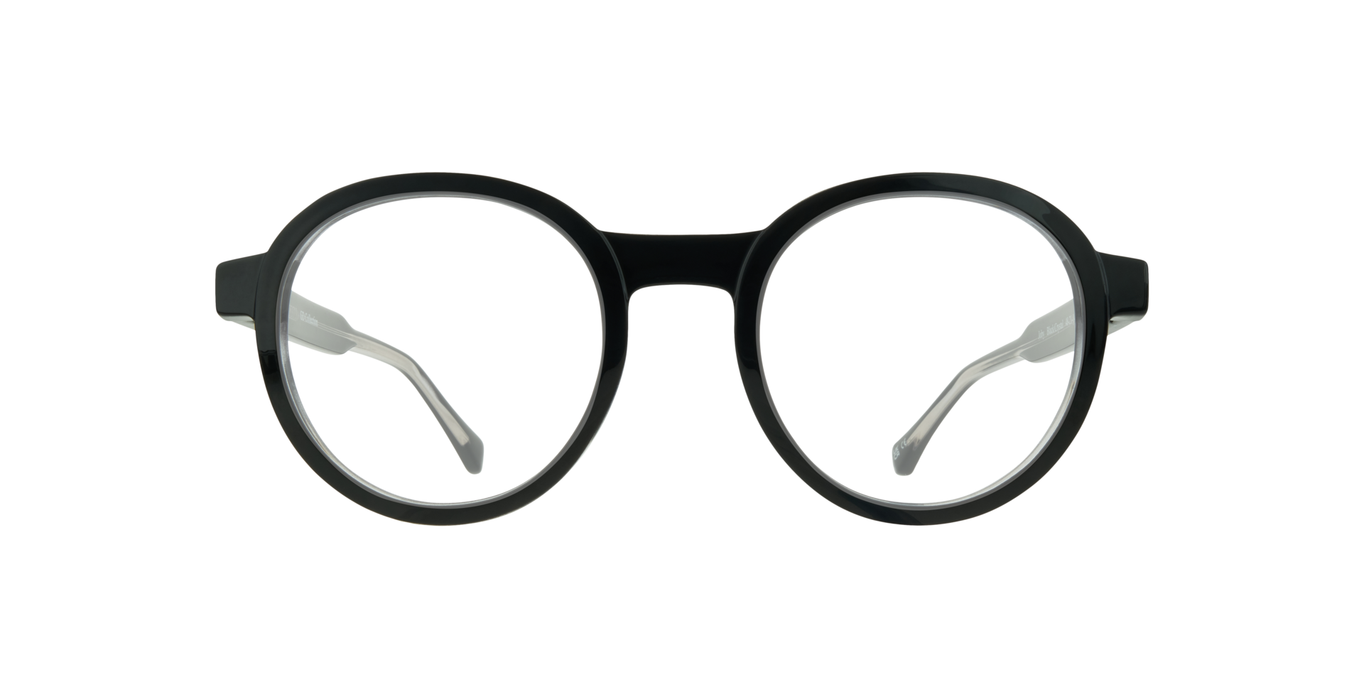 Joby Black & Crystal PlasticEyeglass Frames for Glasses Direct, Front View