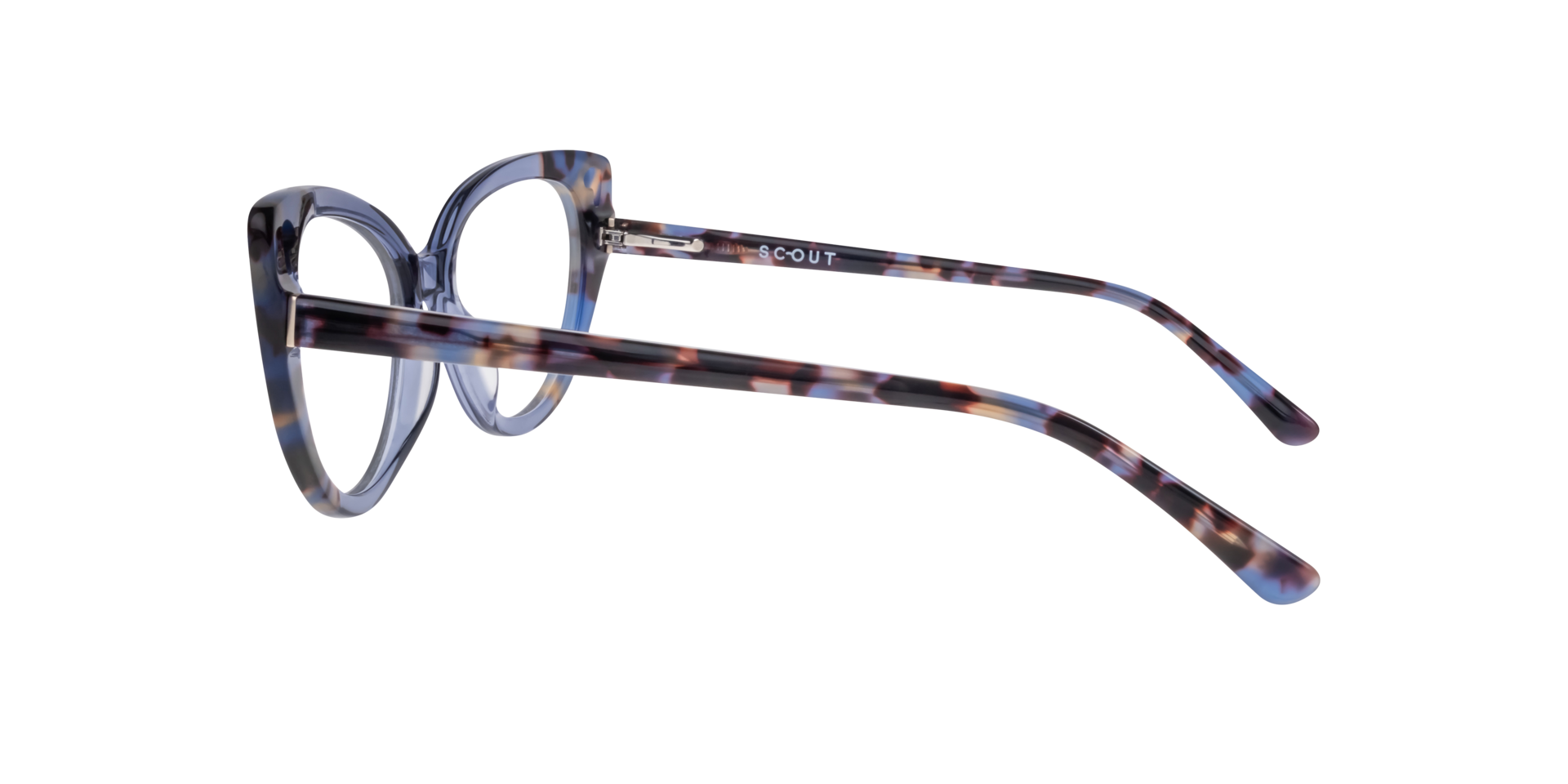 Holly Blue & Havana AcetateEyeglass Frames for Glasses Direct, Side View