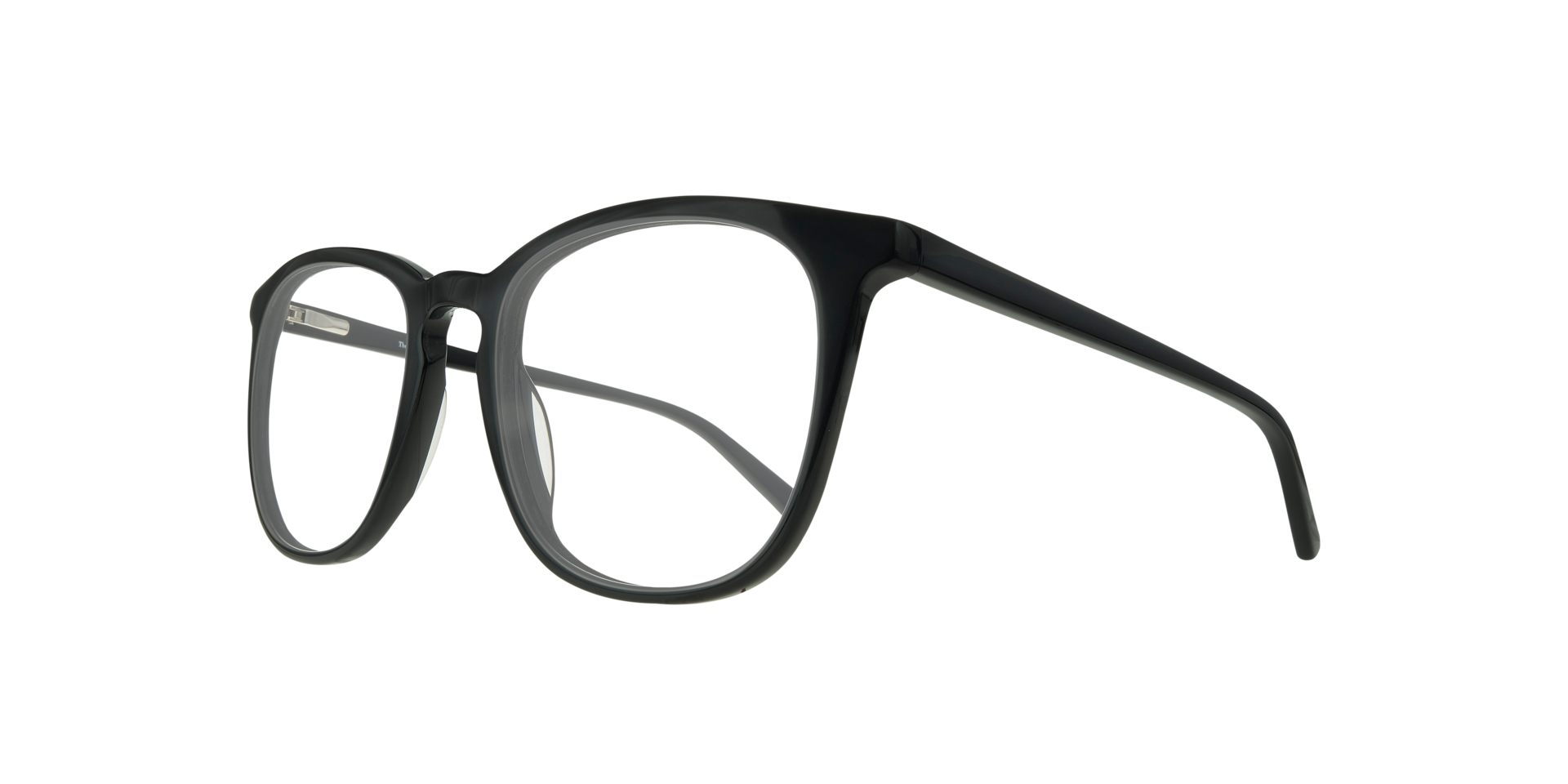 Lawson Shiny Black AcetateEyeglass Frames for Glasses Direct, Angle View