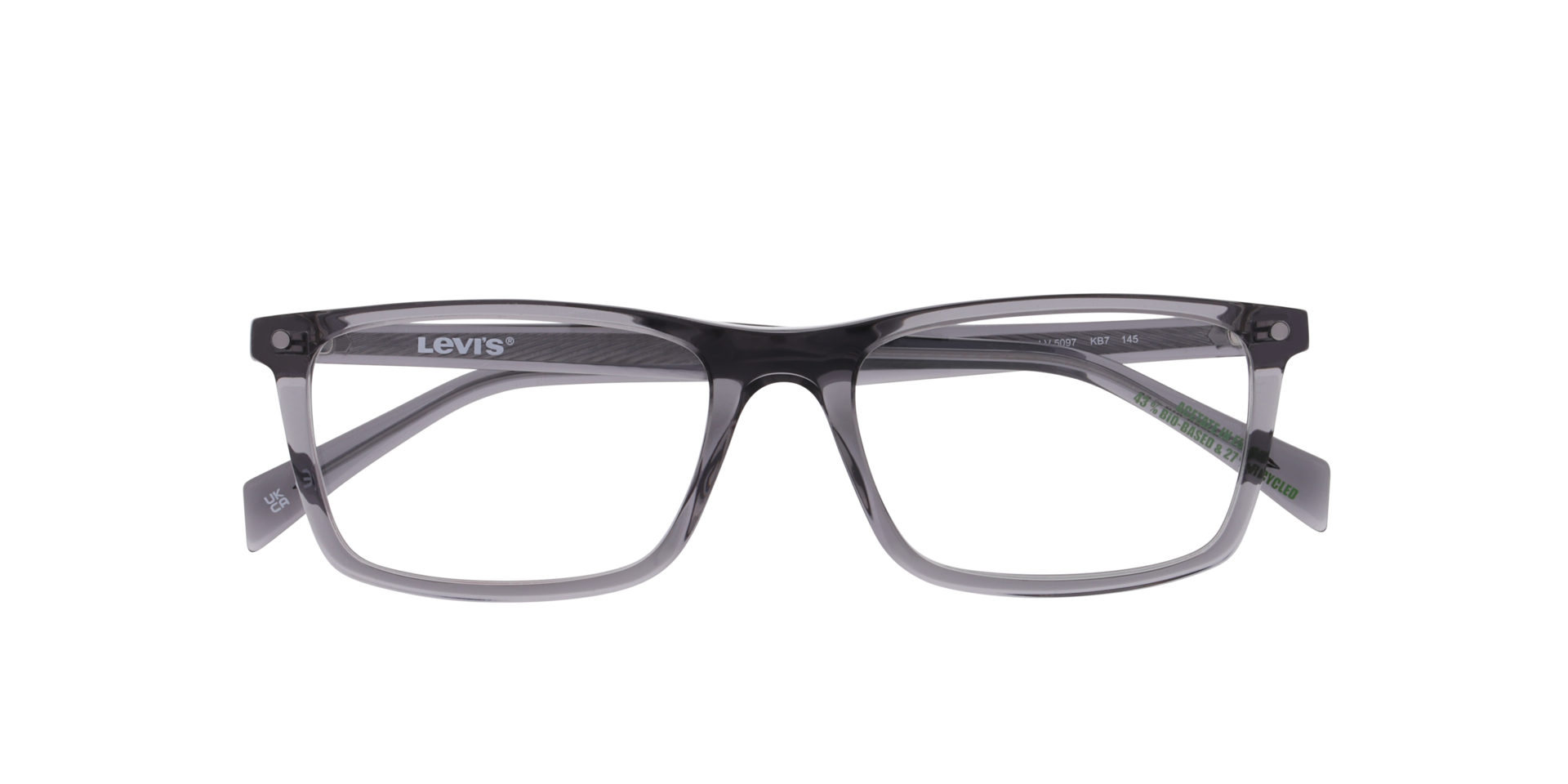 LV 5097 Grey AcetateEyeglass Frames for Glasses Direct, Closed View