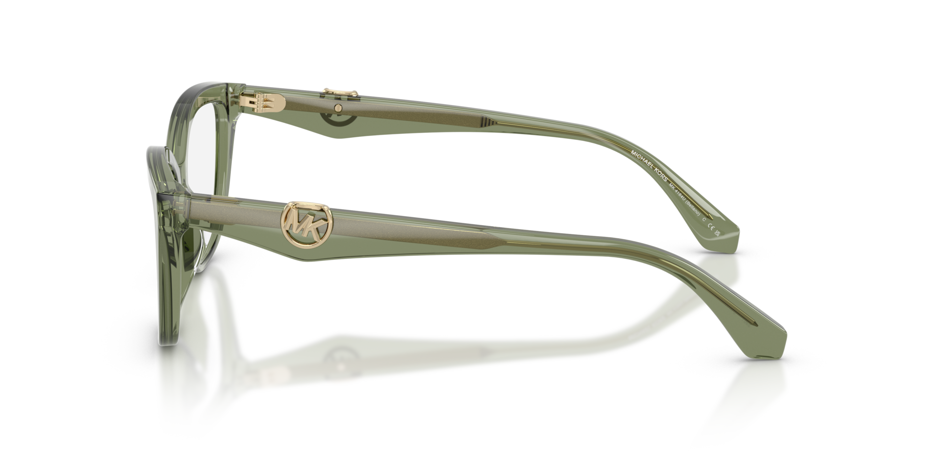 MK4164U Green Transparent AcetateEyeglass Frames for Glasses Direct, Side View