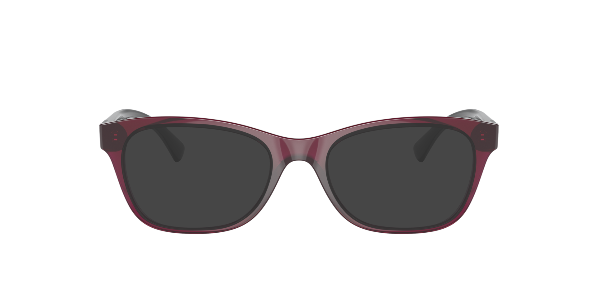 VO5424B Transparent Dark Cherry PlasticEyeglass Frames for Glasses Direct, with Tinted Lenses