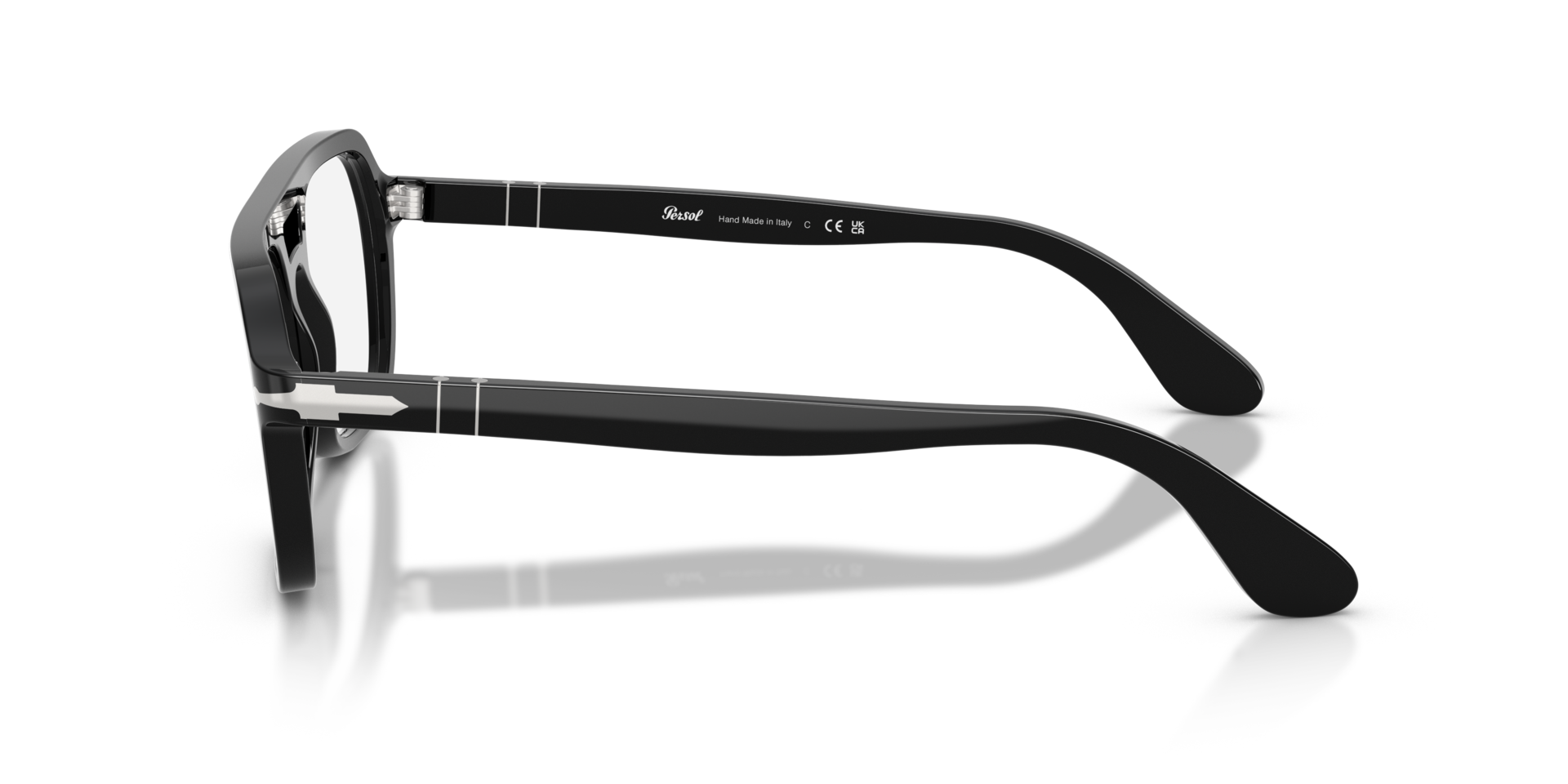 PO3394V Black AcetateEyeglass Frames for Glasses Direct, Side View