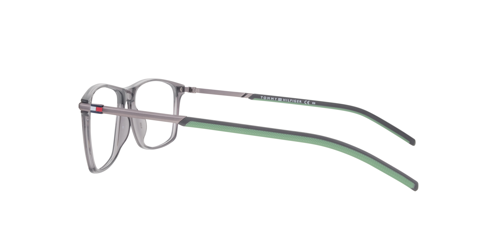 TH 1995 Grey PlasticEyeglass Frames for Glasses Direct, Side View