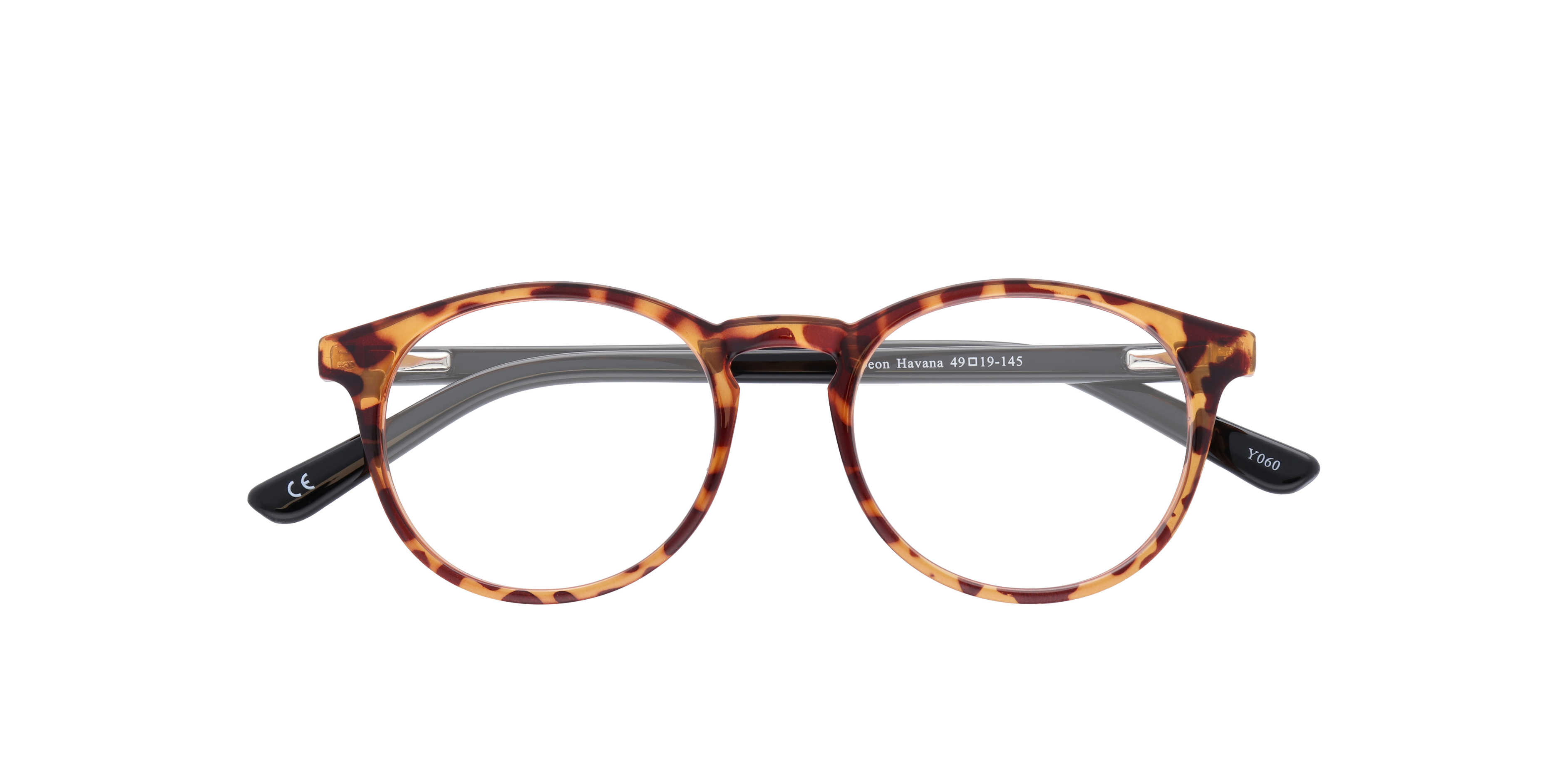 Deon Havana PlasticEyeglass Frames for Glasses Direct, Closed View