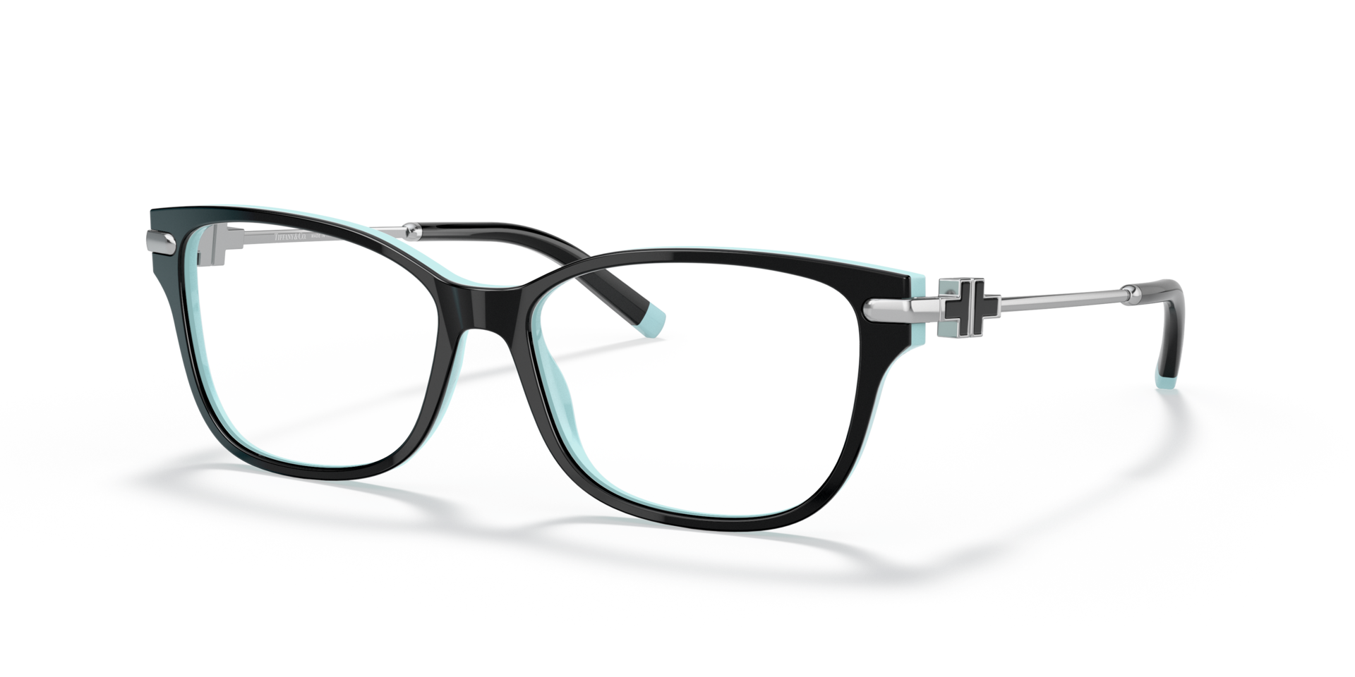TF2207 Black On Tiffany Blue AcetateEyeglass Frames for Glasses Direct, Angle View