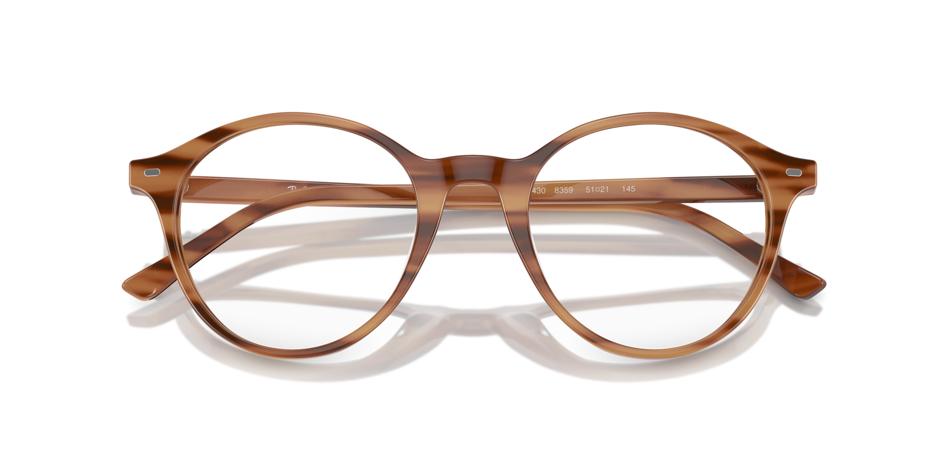 RB5430 Striped Brown AcetateEyeglass Frames for Glasses Direct, Closed View