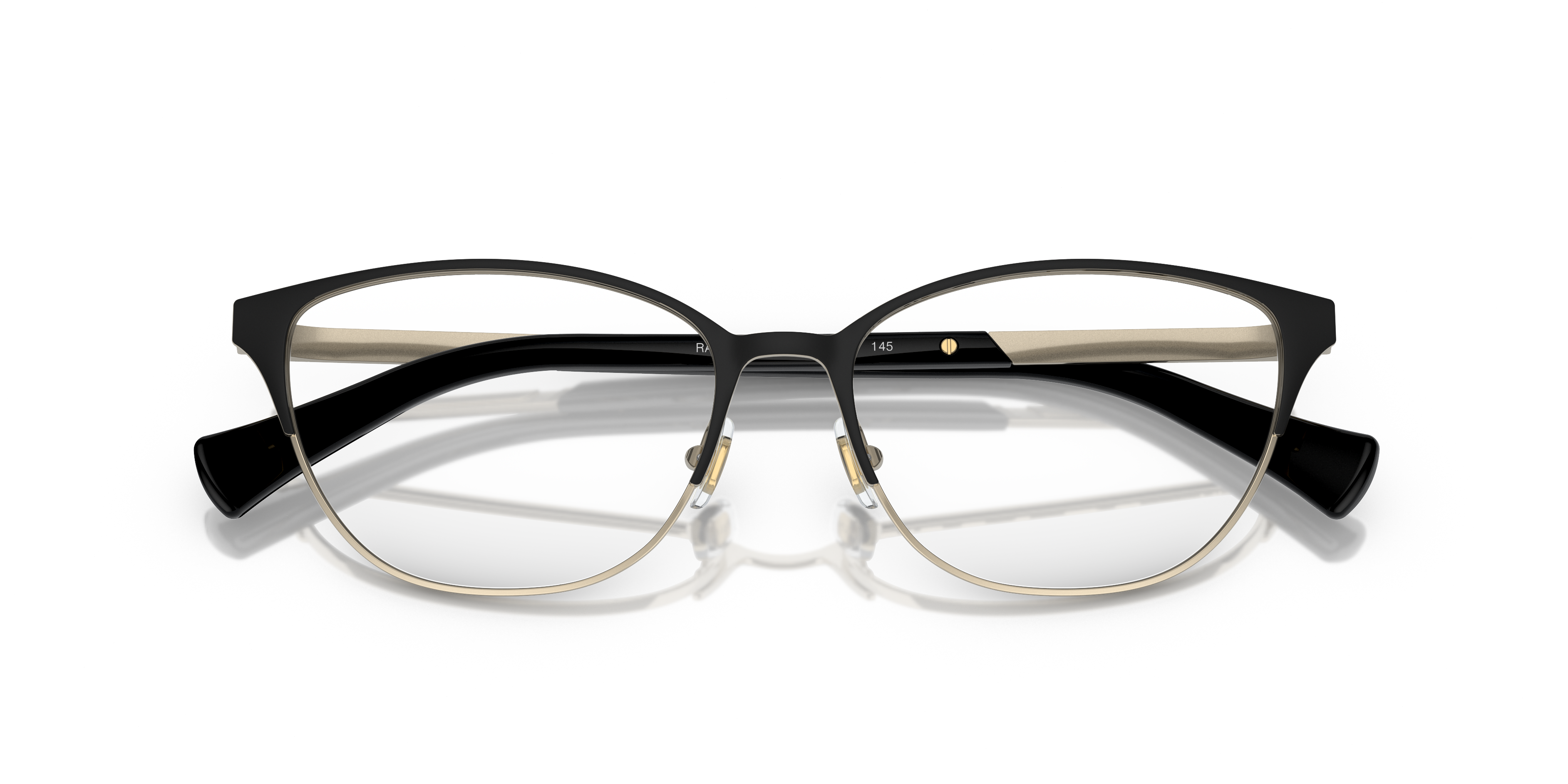 RA6055 Semi Shiny Black MetalEyeglass Frames for Glasses Direct, Closed View
