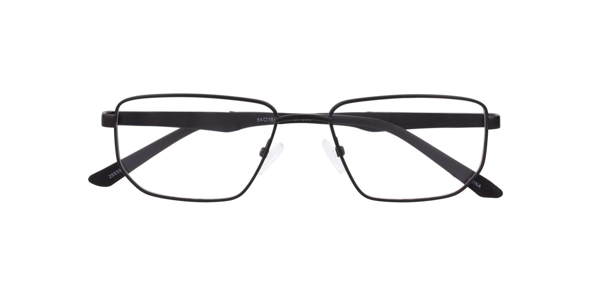 Nb4190 Black MetalEyeglass Frames for Glasses Direct, Closed View