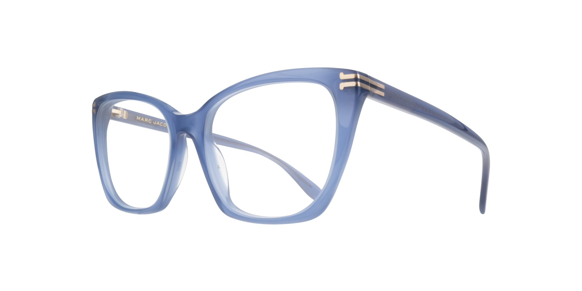 MJ 1096 Blue AcetateEyeglass Frames for Glasses Direct, Angle View