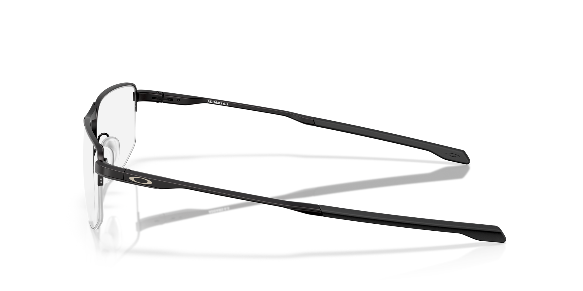 Addams 0.5 Satin Black MetalEyeglass Frames for Glasses Direct, Side View