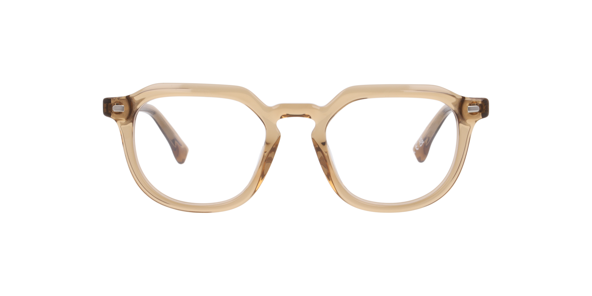 Malachi Crystal Light Brown AcetateEyeglass Frames for Glasses Direct, Front View