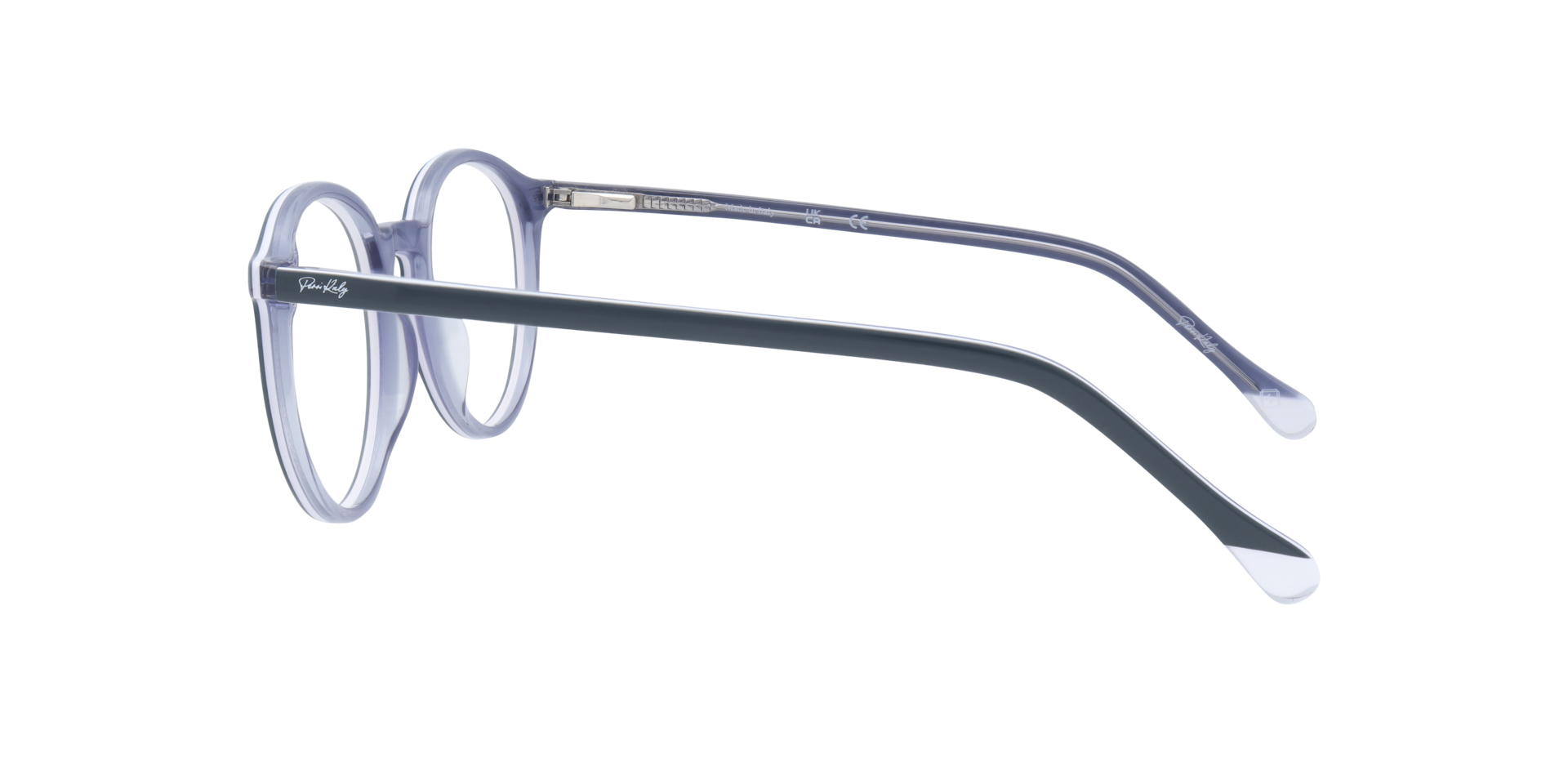 ZEROTHREE Grey AcetateEyeglass Frames for Glasses Direct, Side View