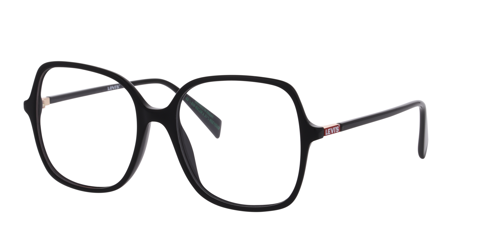 LV 1107 Black AcetateEyeglass Frames for Glasses Direct, Angle View