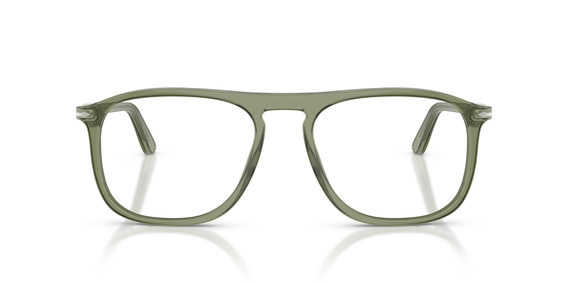 PO3392V Transparent Green AcetateEyeglass Frames for Glasses Direct, Front View