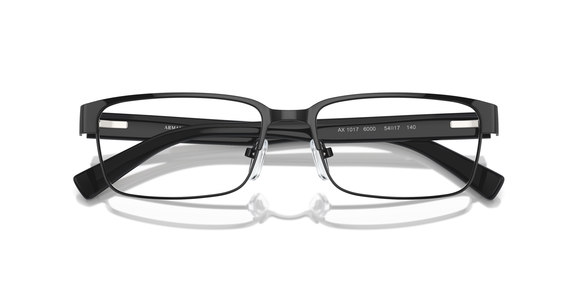 AX1017 Shiny Black MetalEyeglass Frames for Glasses Direct, Closed View