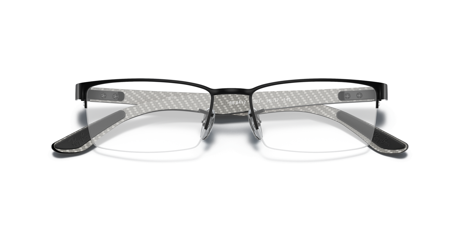 RB8412 Black MetalEyeglass Frames for Glasses Direct, Closed View