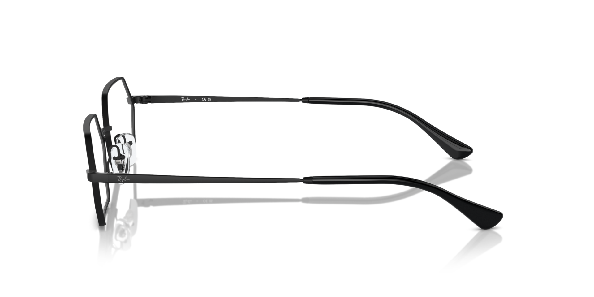 Yevi Optics Black MetalEyeglass Frames for Glasses Direct, Side View