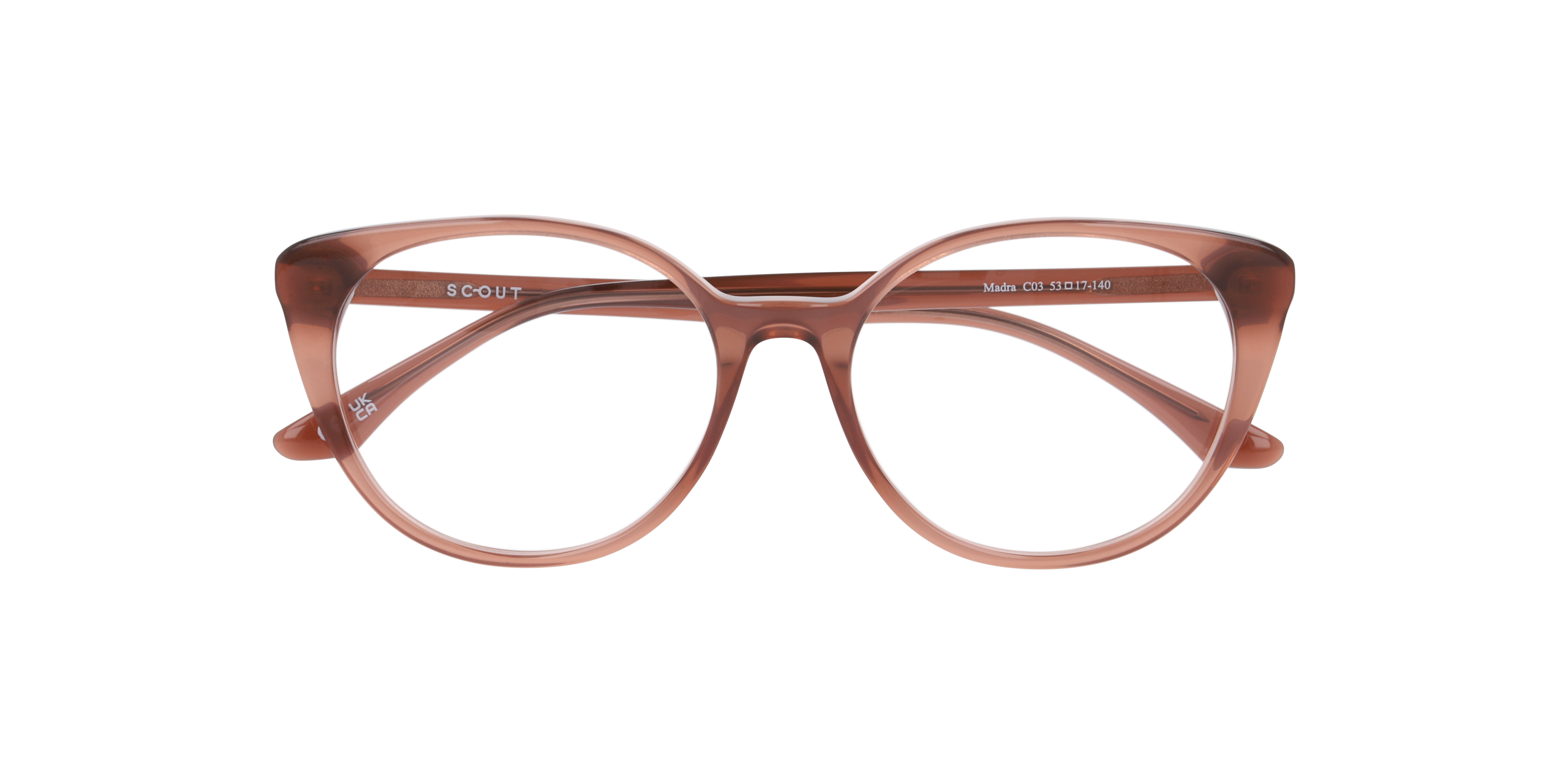 Madra Crystal Brown AcetateEyeglass Frames for Glasses Direct, Closed View