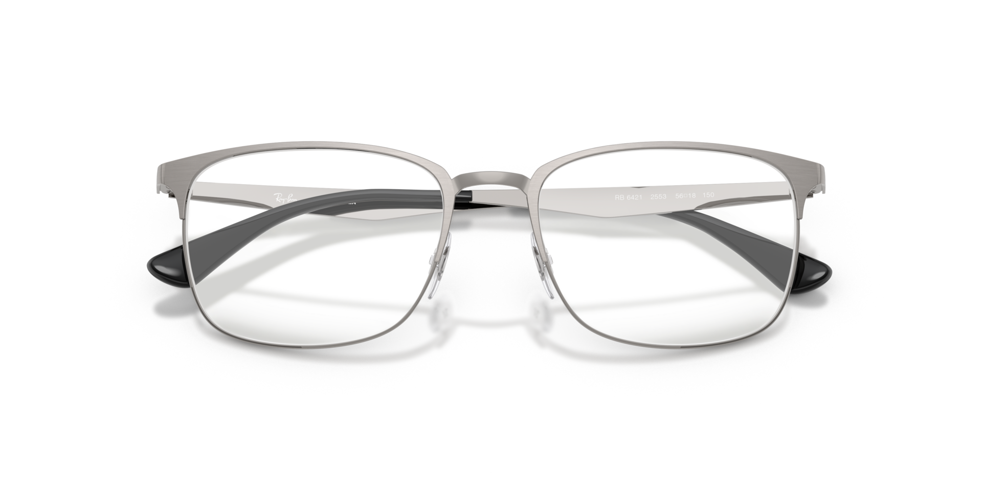 RB6421 Brushed Gunmetal MetalEyeglass Frames for Glasses Direct, Closed View