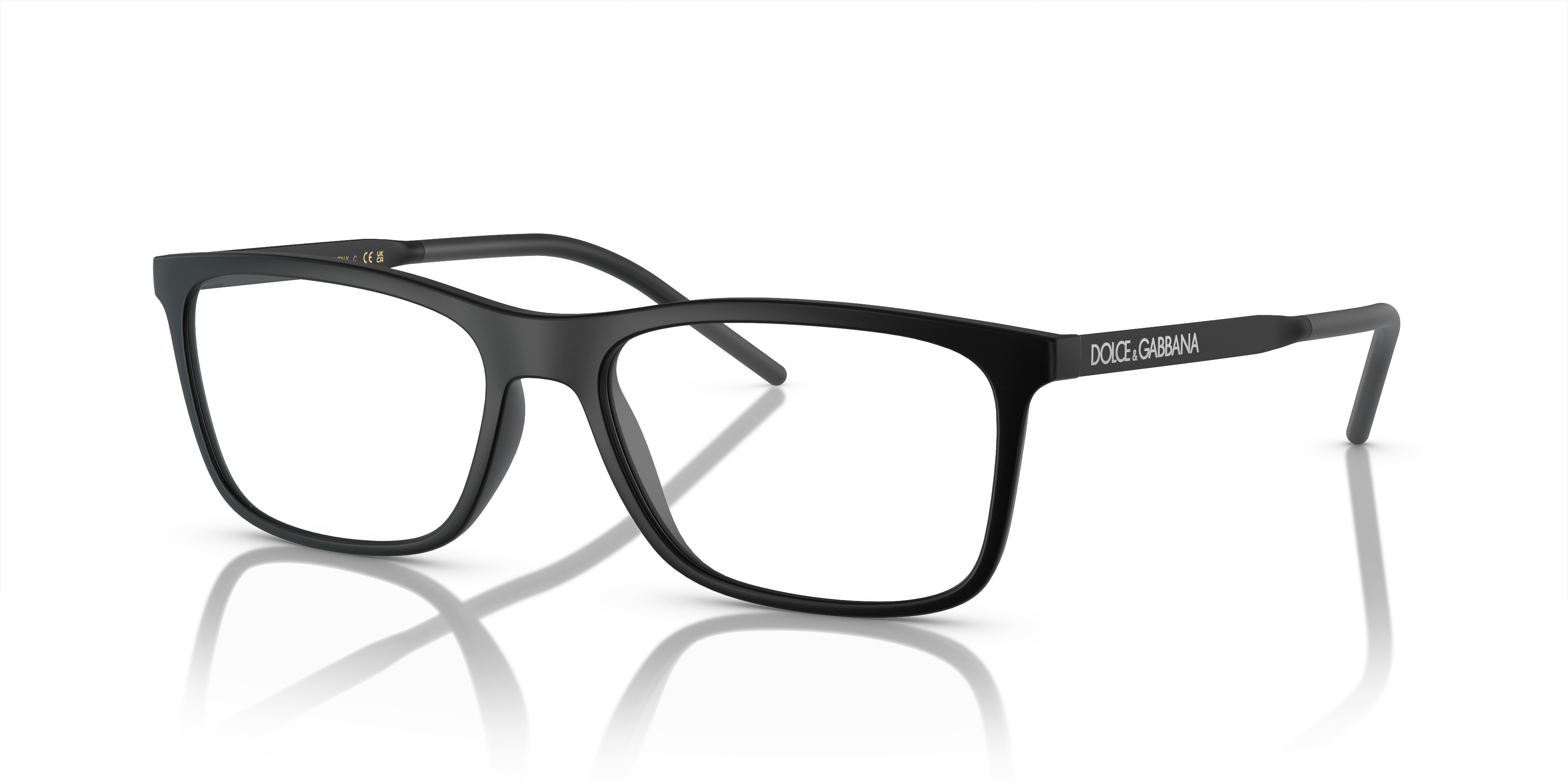 DG5044 Matte Black PlasticEyeglass Frames for Glasses Direct, Angle View
