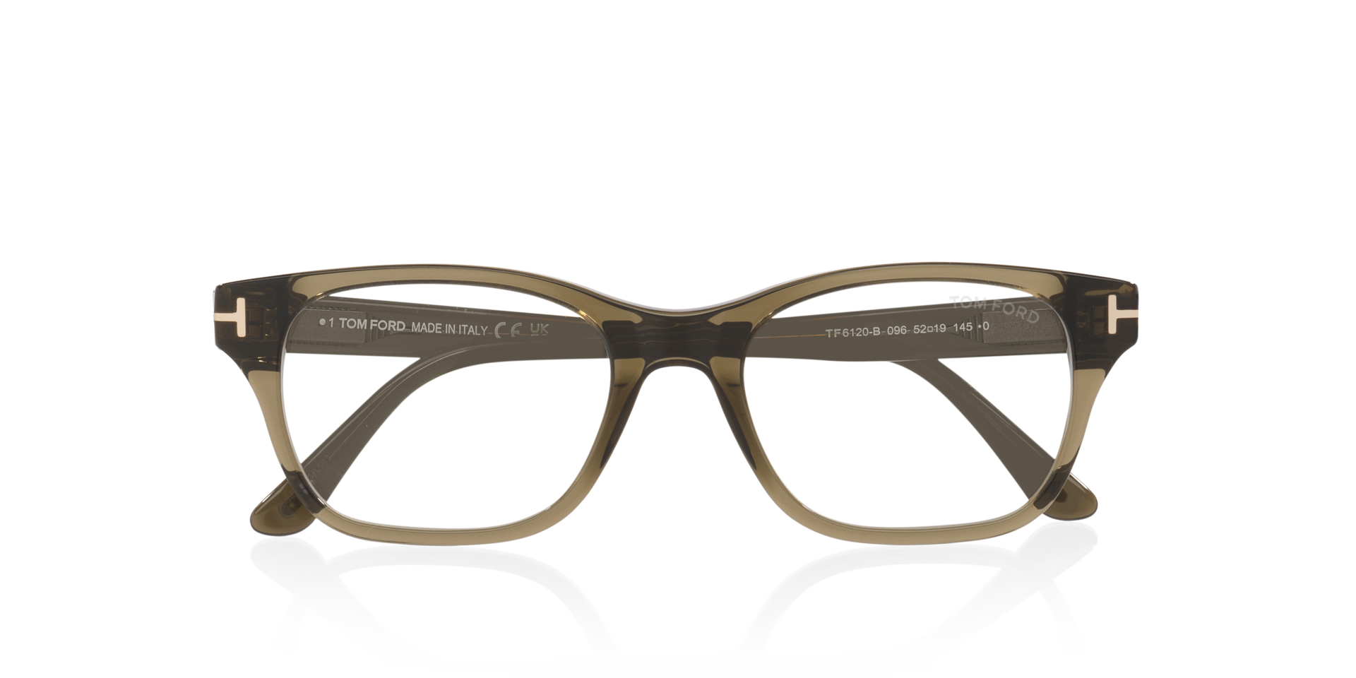 FT6120-B Green Dark AcetateEyeglass Frames for Glasses Direct, Closed View