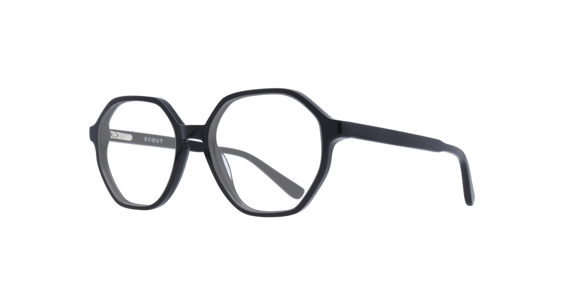 Esme Black AcetateEyeglass Frames for Glasses Direct, Angle View