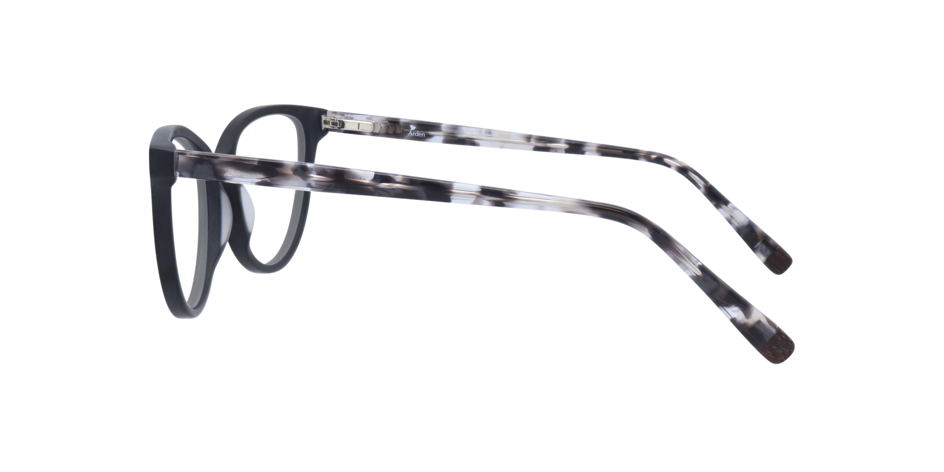 Lily Black Mottle AcetateEyeglass Frames for Glasses Direct, Side View