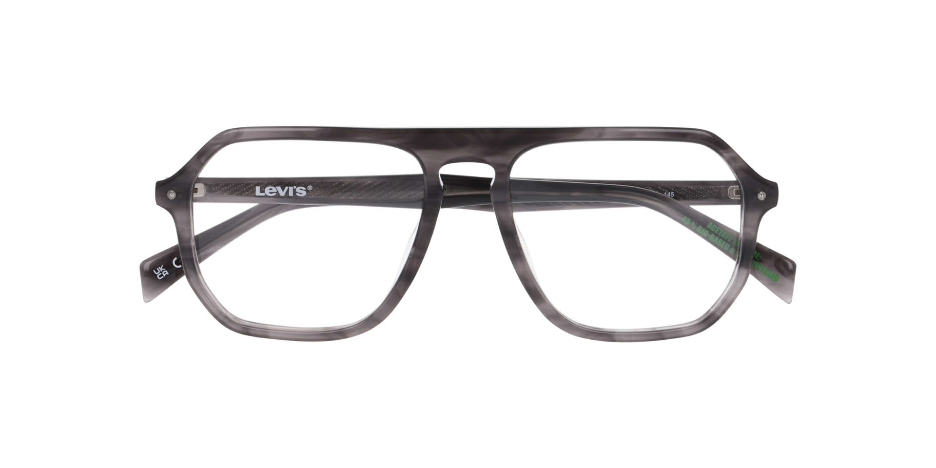 LV 5086 Grey White AcetateEyeglass Frames for Glasses Direct, Closed View
