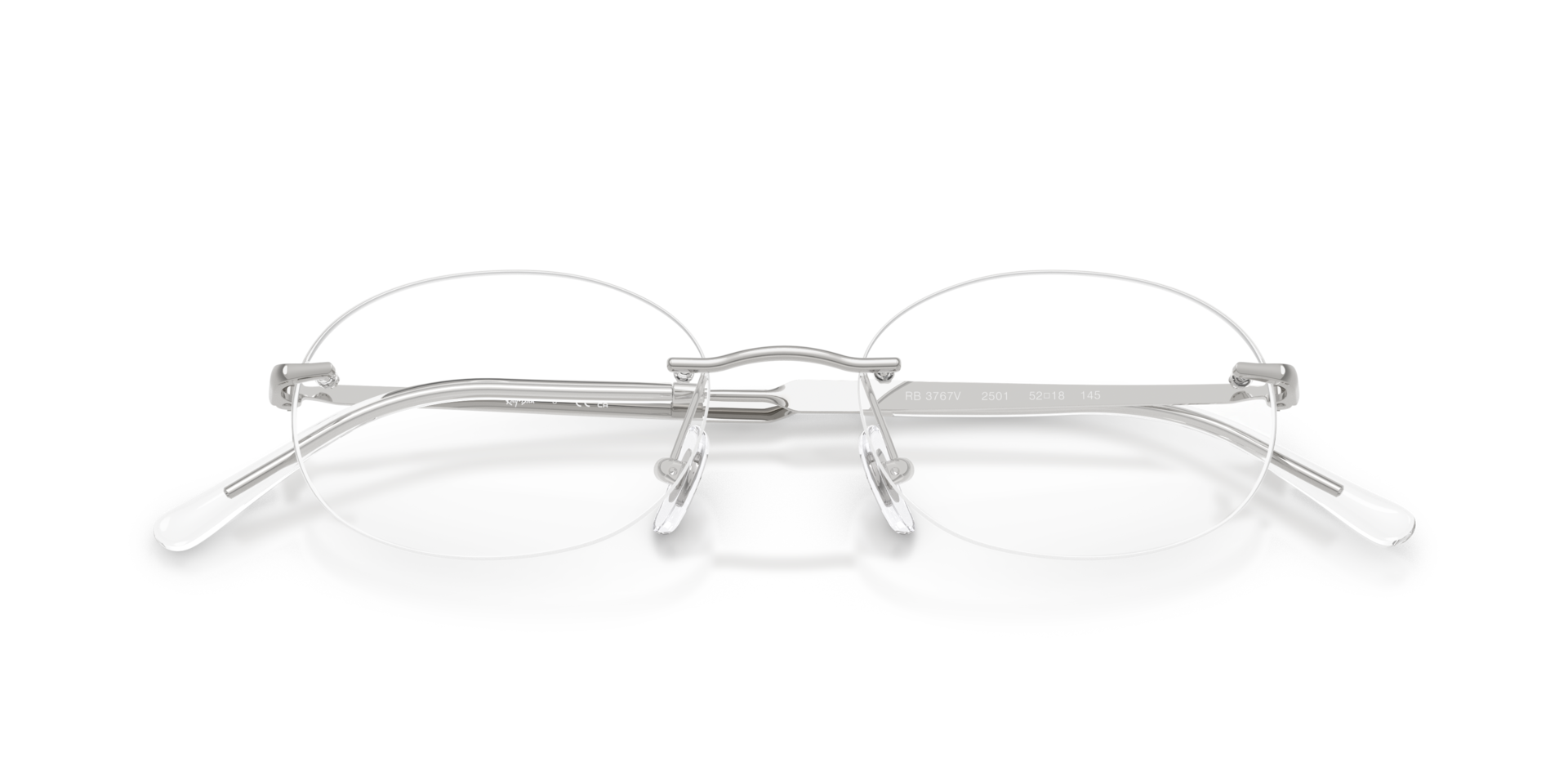 RB3767V Optics Silver MetalEyeglass Frames for Glasses Direct, Closed View