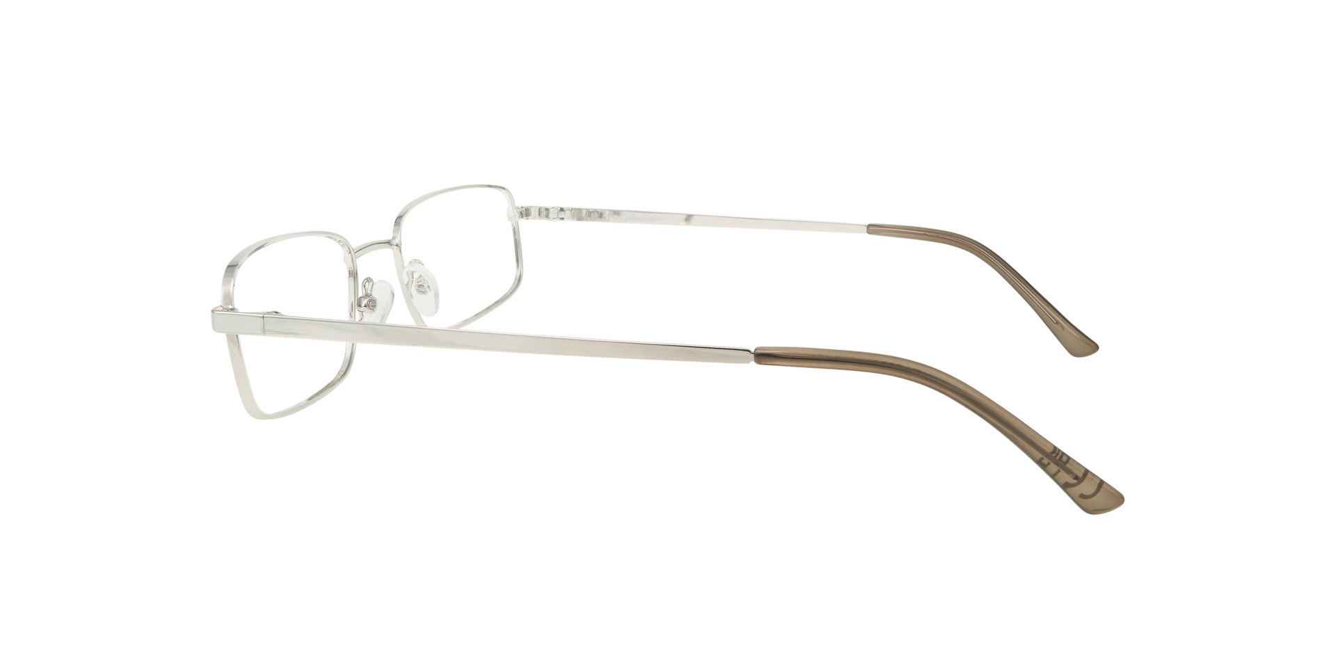 Lance Silver & Grey MetalEyeglass Frames for Glasses Direct, Side View