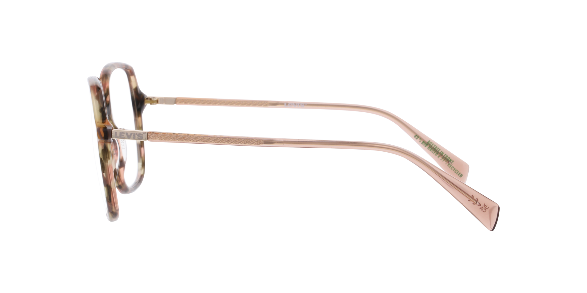 LV 1097 Pink AcetateEyeglass Frames for Glasses Direct, Side View