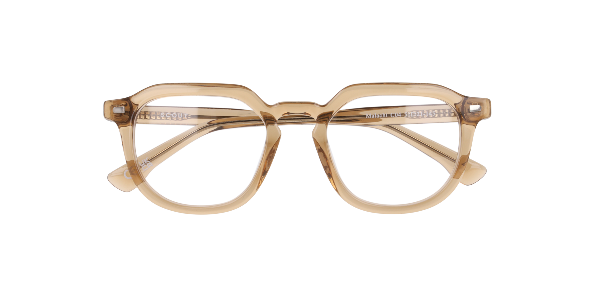 Malachi Crystal Light Brown AcetateEyeglass Frames for Glasses Direct, Closed View
