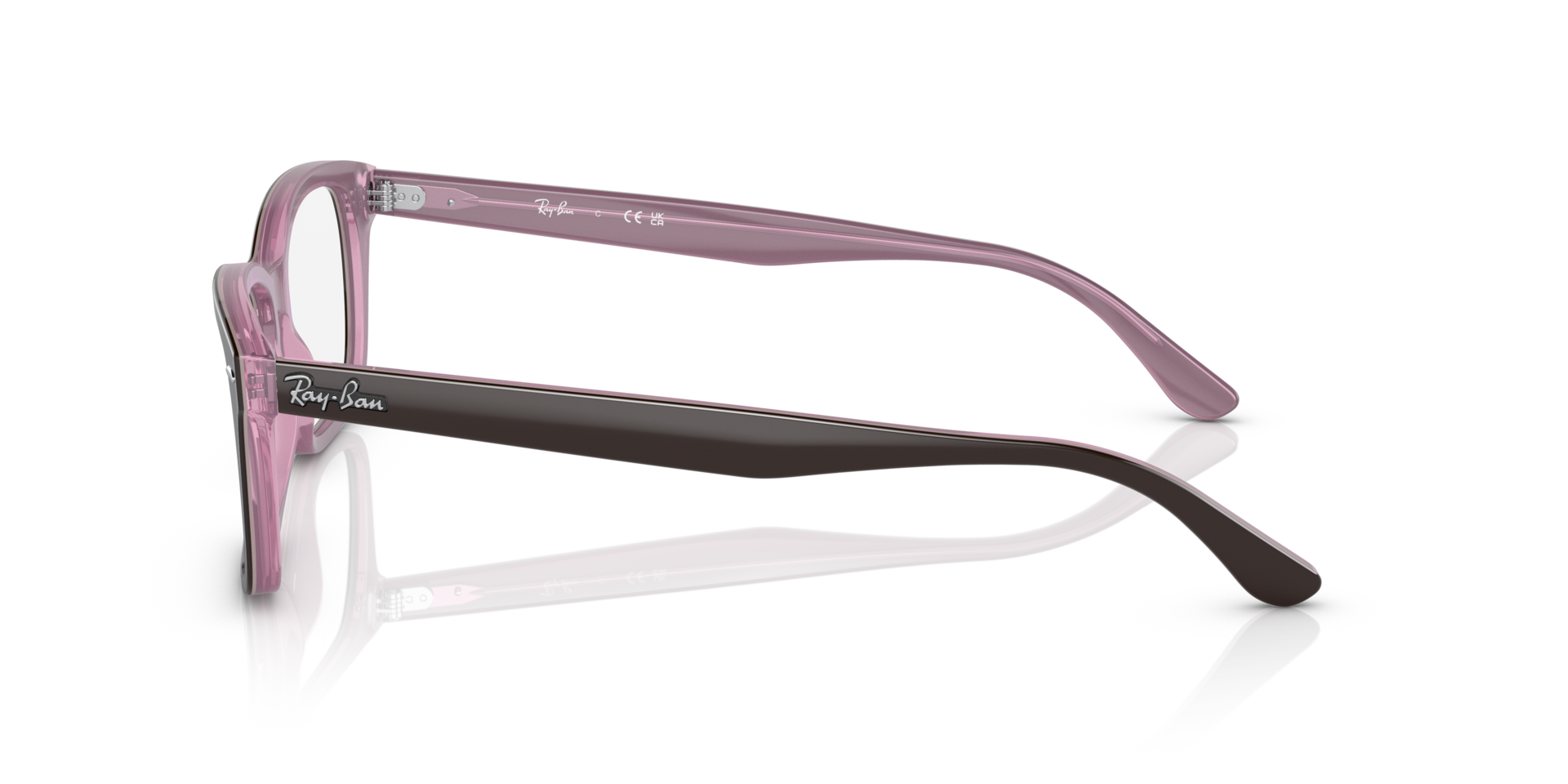 RB5428 Brown On Pink AcetateEyeglass Frames for Glasses Direct, Side View
