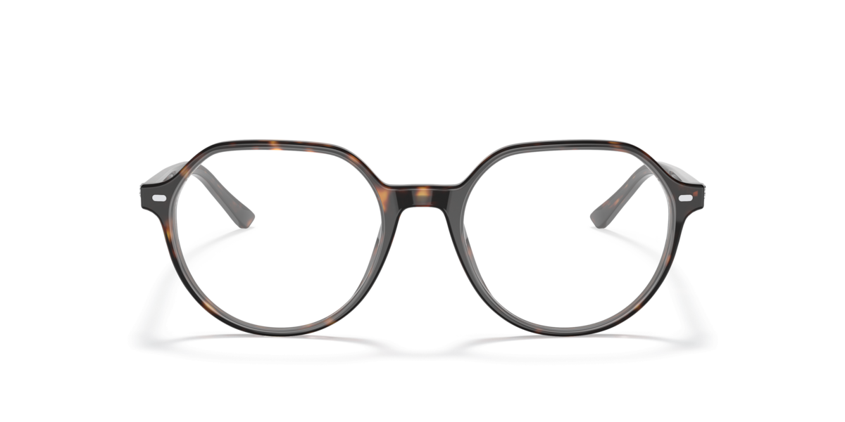 Ray-Ban Unisex Havana Round Acetate Eyeglasses Online - Full Rim - Rb5395