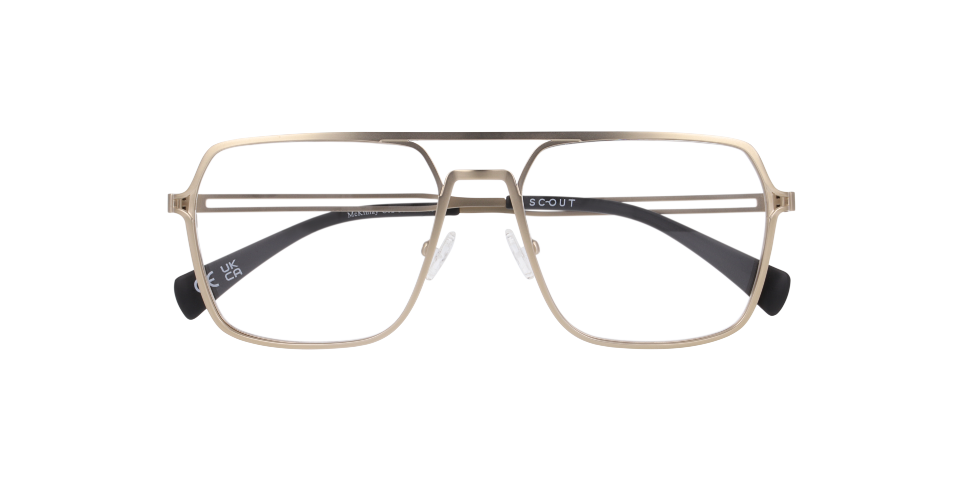 Mckinlay Gold MetalEyeglass Frames for Glasses Direct, Closed View