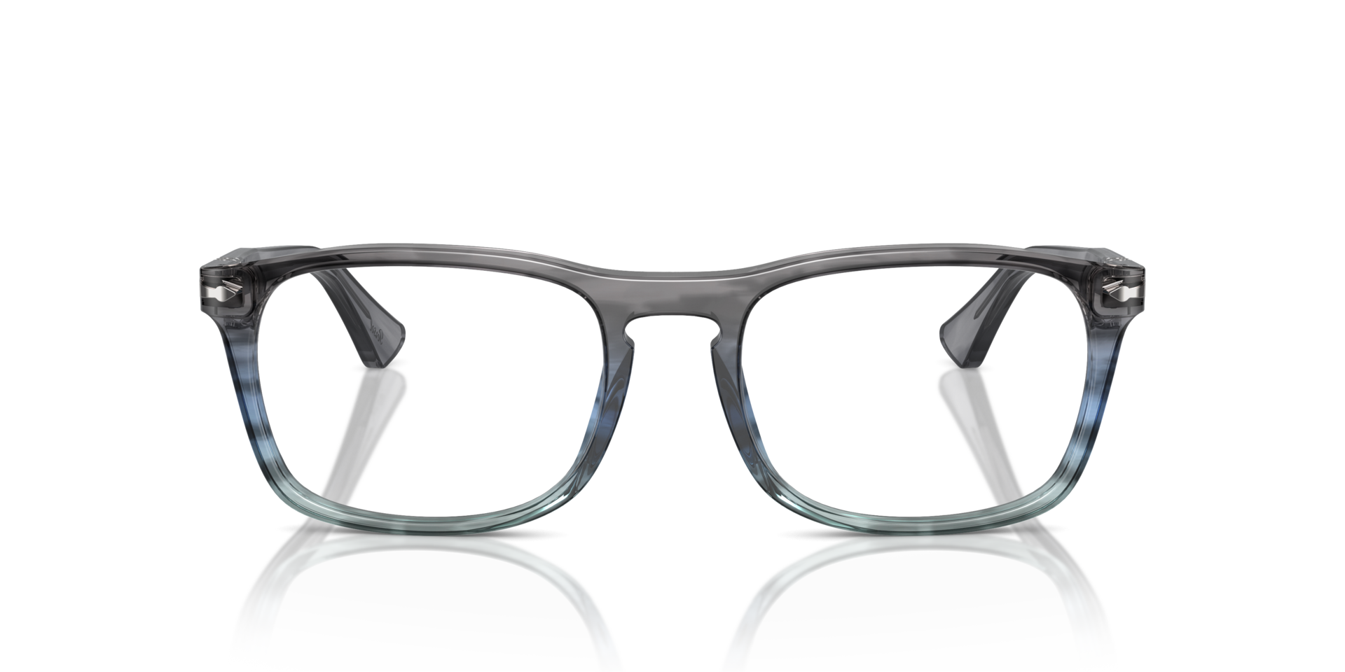 PO3344V Striped Grey Gradient Blue AcetateEyeglass Frames for Glasses Direct, Front View