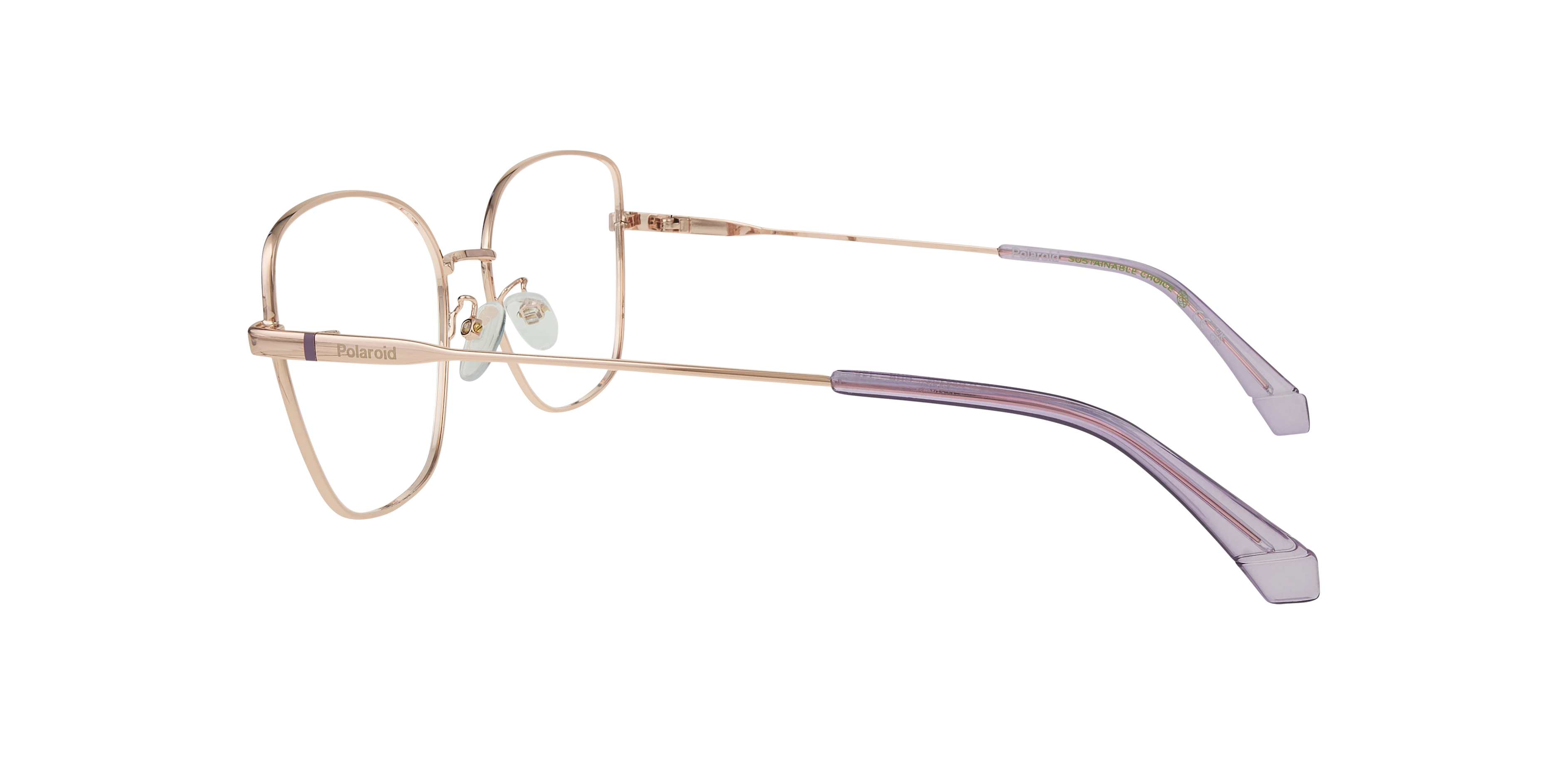 PLD D521/G Gold MetalEyeglass Frames for Glasses Direct, Side View