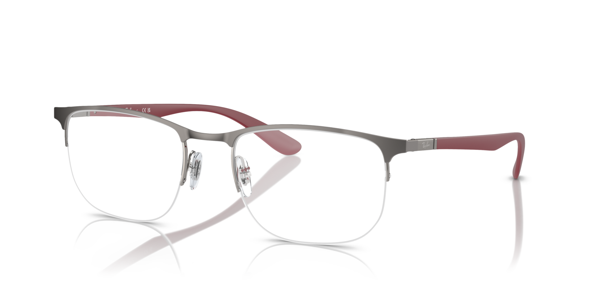 RB6513 Optics Gunmetal MetalEyeglass Frames for Glasses Direct, Angle View