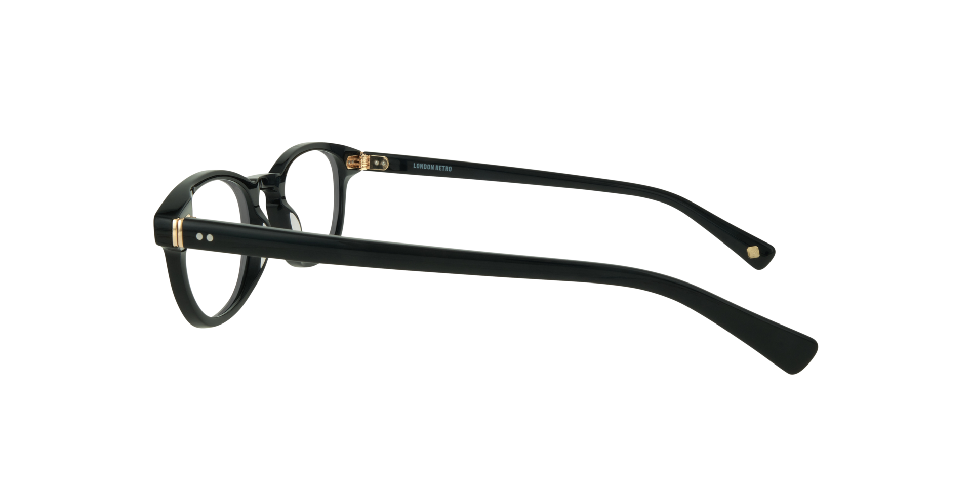 Walt Black AcetateEyeglass Frames for Glasses Direct, Side View