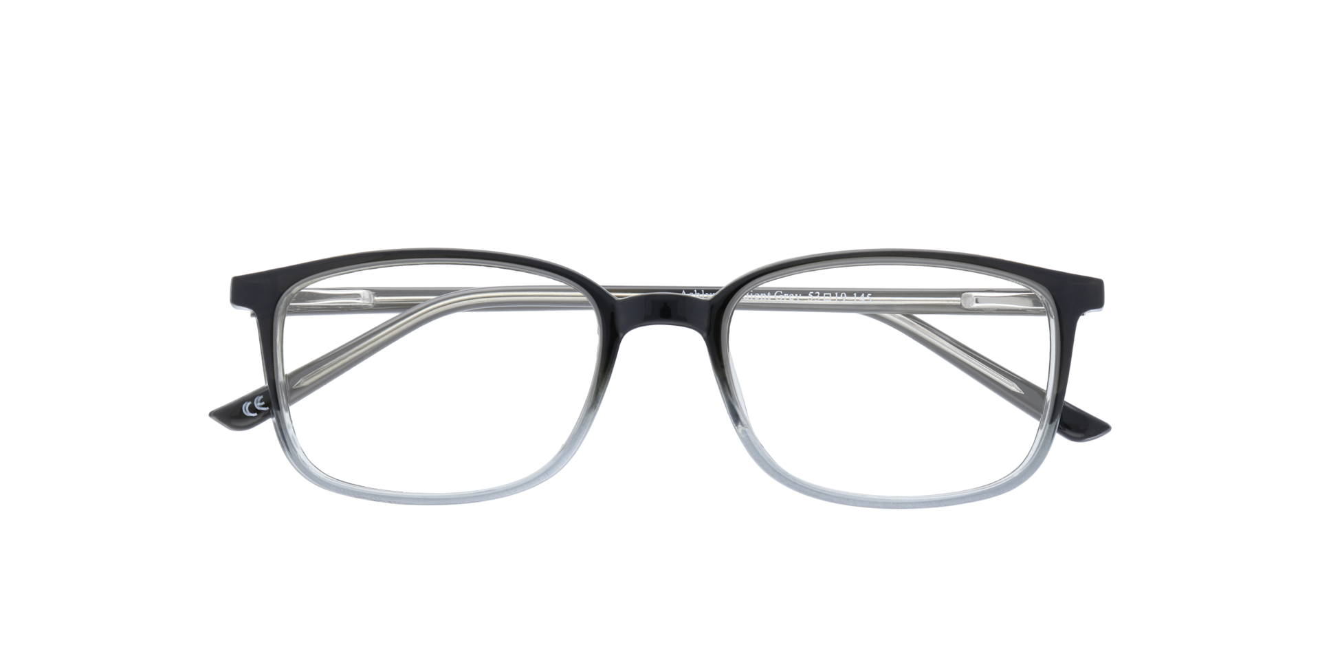 Ashlyn Gradient Grey PlasticEyeglass Frames for Glasses Direct, Closed View