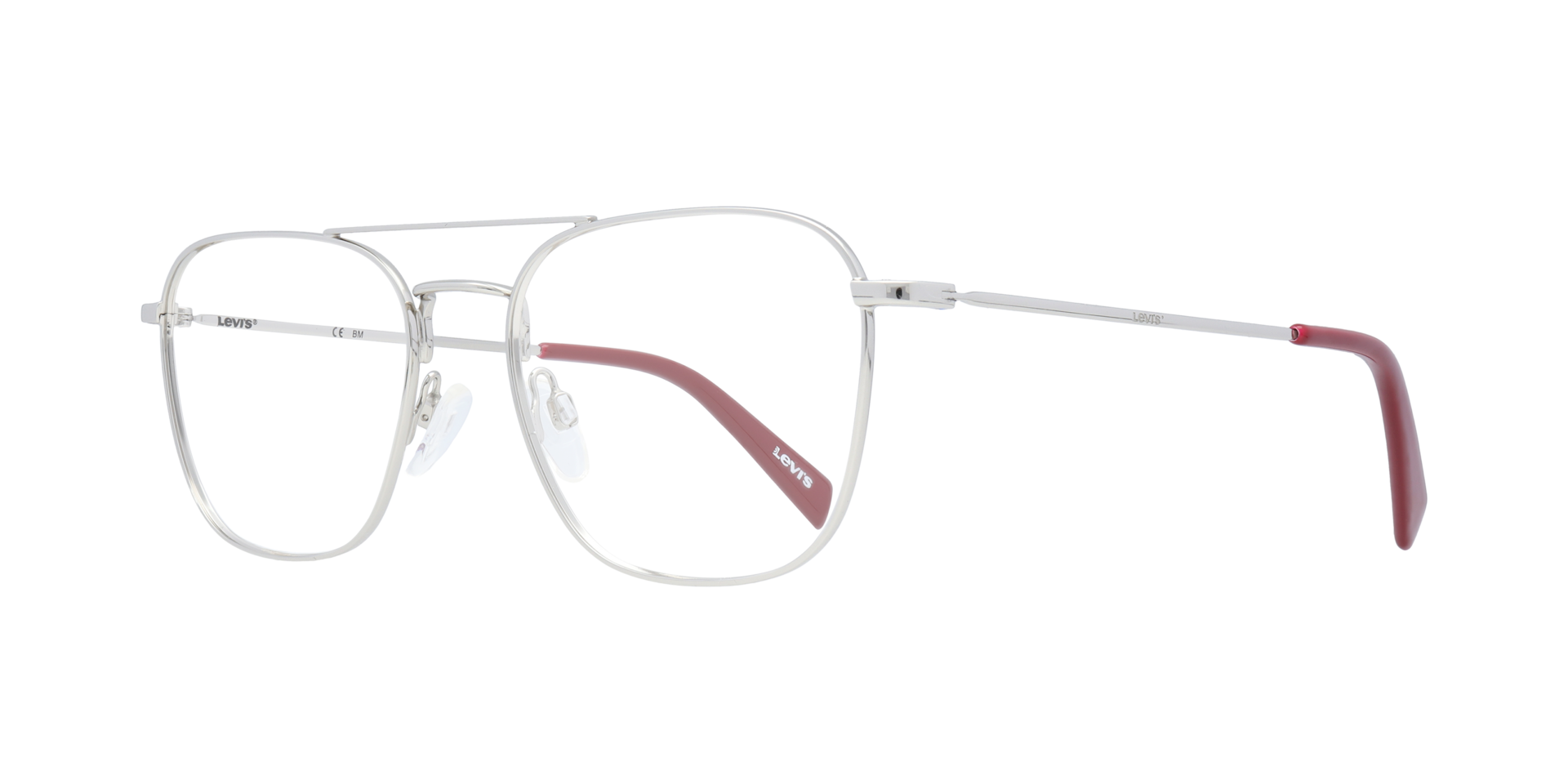 LV 1008 Silver MetalEyeglass Frames for Glasses Direct, Angle View