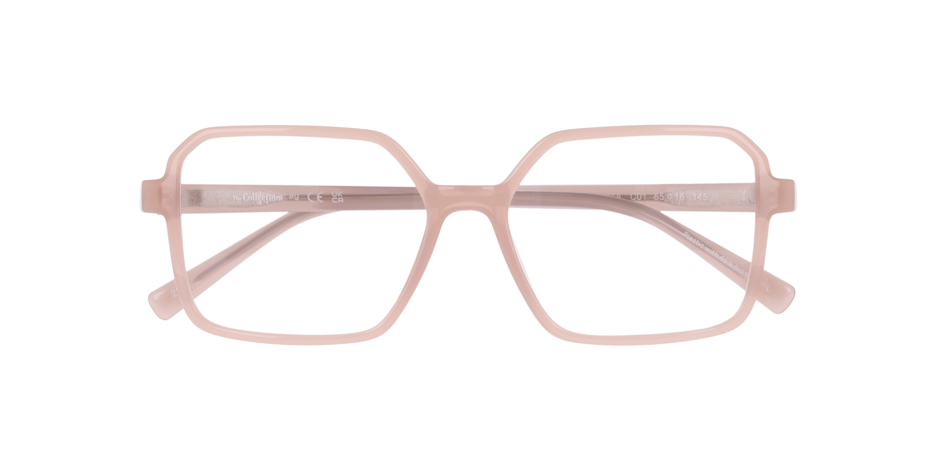 Nikita Milky Pink PlasticEyeglass Frames for Glasses Direct, Closed View