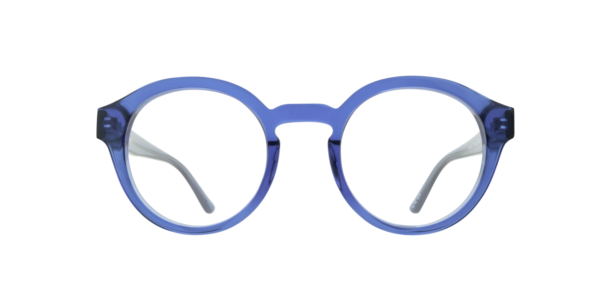 Crystal Dark Blue round Acetate eyeglasses Online - Full Rim - Justin